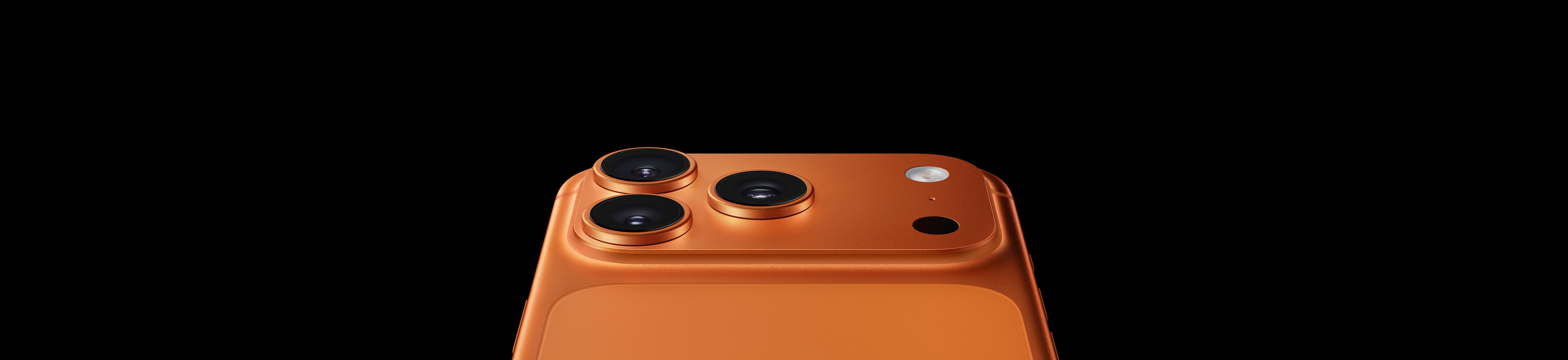 iPhone 17 Pro in cosmic orange finish, Pro Fusion camera system
